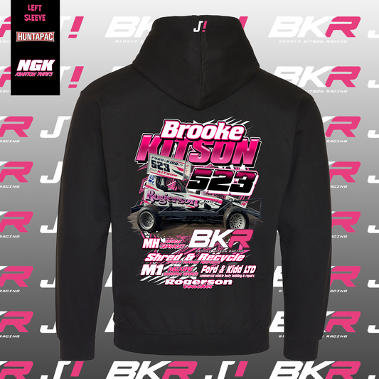 Kids Pink Lined Brooke Kitson Tarmac Car Hoodie