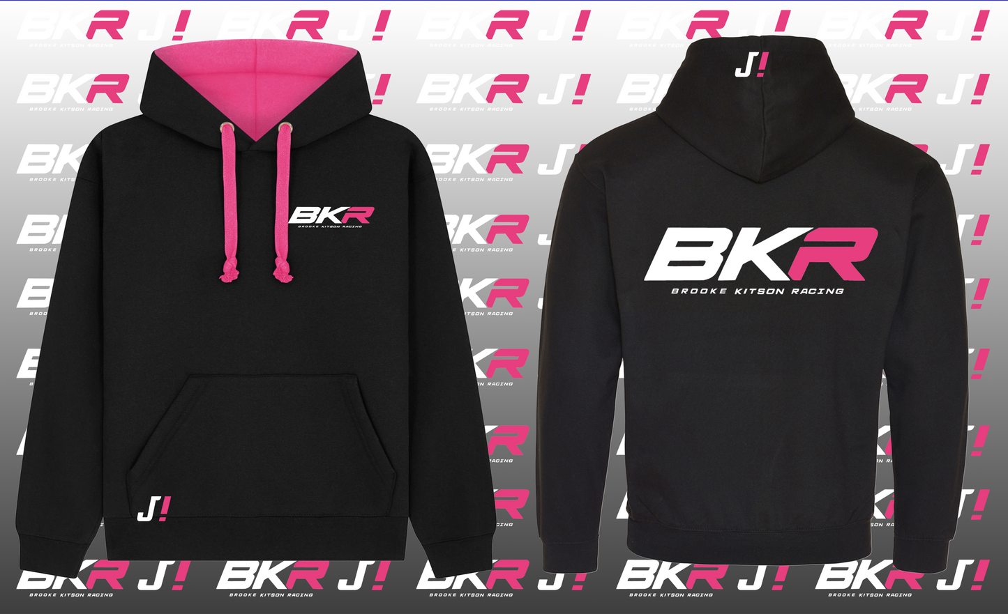 Kids BKR Pink Lined Hoodie