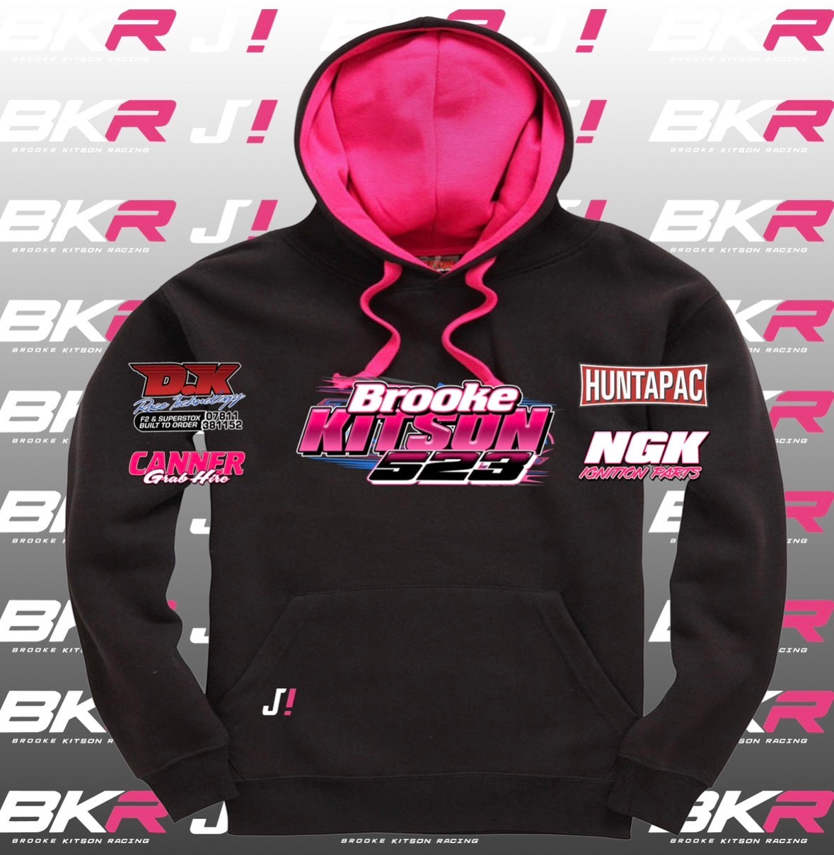Brooke Kitson Pink Lined Blue Top Hoodie