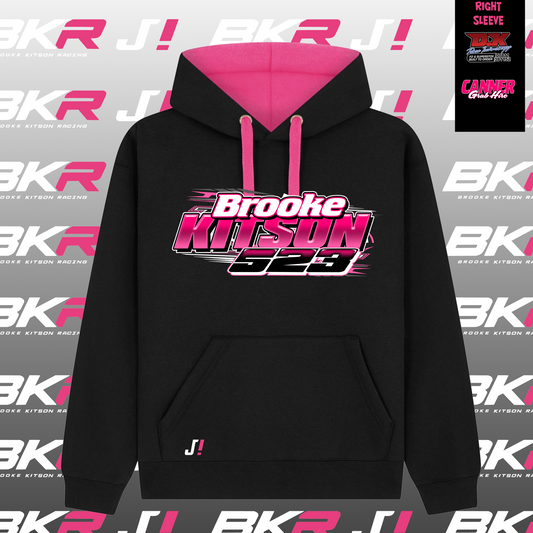 Kids Pink Lined Brooke Kitson Tarmac Car Hoodie