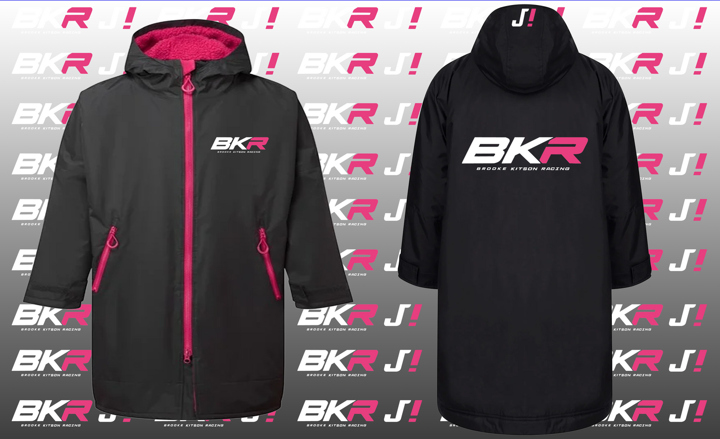 BKR Pink Lined Dry Robe Coat